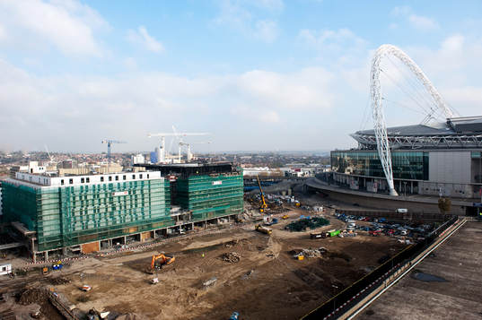 Mycket ombyggnationer runt Wembley Stadium