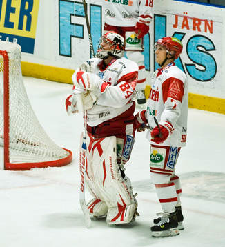 Joakim Lundström, målvakt och Jonathan Hedström, Timrå