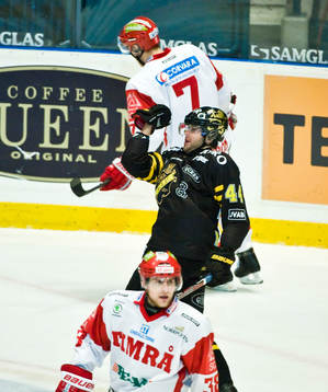 Nichlas Torp, Timrå och Josh Macnevin, AIK, jubel