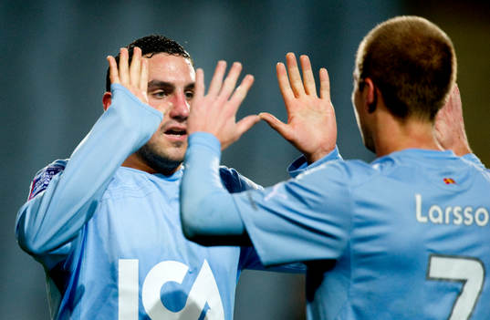 Alexander Nilsson, Daniel Larsson, Malmö FF jubel