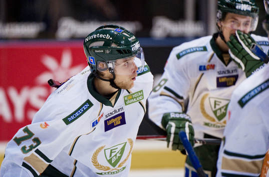 Anton Grundel, Färjestad, jubel, 0-1