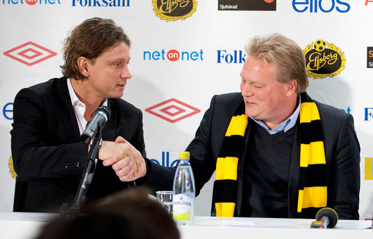 Elfsborg presenterar nya tränare Jörgen Lennartsson, här