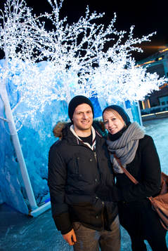 Patrick von Gunten och Amandine Hostettler på Liseberg