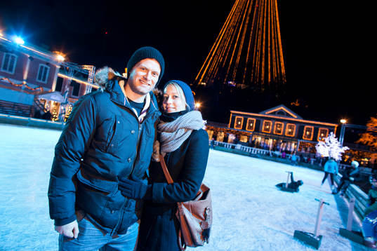 Patrick von Gunten och Amandine Hostettler på Liseberg