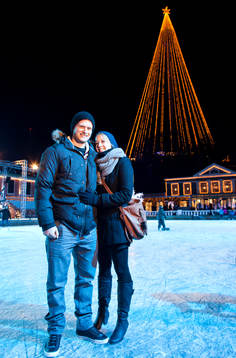 Patrick von Gunten och Amandine Hostettler på Liseberg