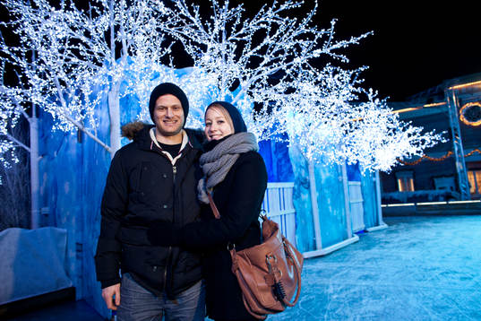 Patrick von Gunten och Amandine Hostettler på Liseberg