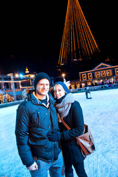 Patrick von Gunten och Amandine Hostettler på Liseberg
