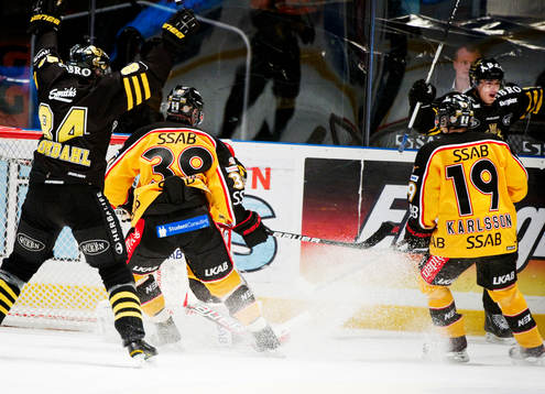 Patric Blomdahl och Christian Sandberg, AIK, jubel