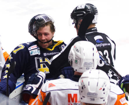 Per Ledin, HV71 gruffade med Anders Eriksson, Växjö