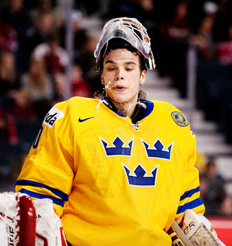 Johan Gustafsson, målvakt, Sverige, spottar