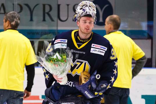 Daniel Larsson, fick priset som matchens spelare