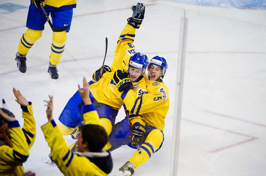 Erik Thorell och Mattias Bäckman, glädje, jubel