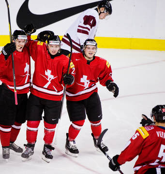 Gaetan Haas, Sven Andrighetto och Alessio Bertaggia,