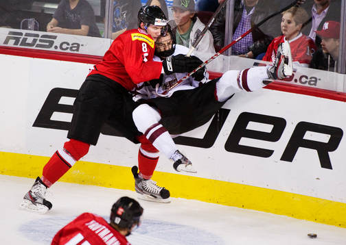 Christian Marti, Schweiz och Zemgus Girgensons, Lettland,