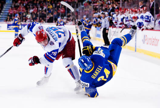 Nikita Nesterov, Ryssland och Rickard Rakell, Sverige,