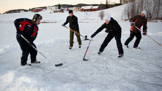 Skridskoåkning på naturis på nyårsafton, natur, snö,