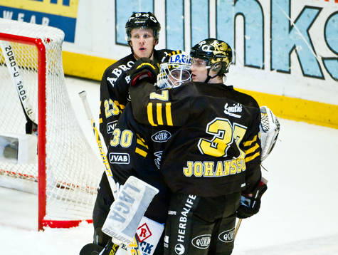 Jonas Liwing, Viktor Fast, målvakt, och Stefan Johansson