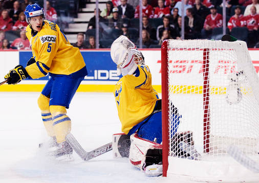 Mattias Bäckman och Johan Gustafsson, målvakt