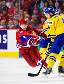 Nikita Gusev, Ryssland, och Oscar Klefbom, Sverige