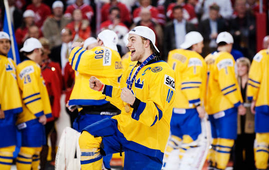Johan Larsson, Sverige, jublar. Jubel, glädje