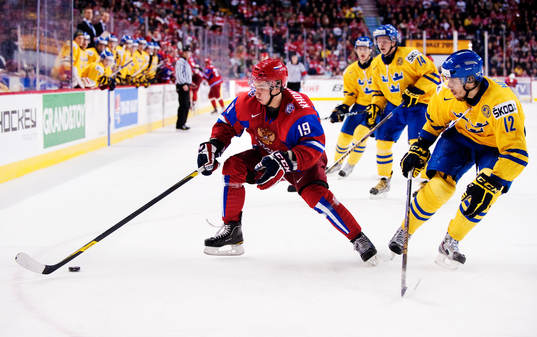 Alexander Khokhlachev, Ryssland, och Patrik Nemeth, Sverige