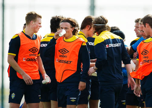 Oscar Hiljemark och Niklas Hult till vänster i bild