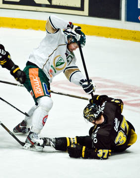 Rickard Wallin, Färjestad och Stefan Johansson, AIK