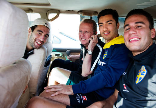 Jimmy Durmaz, Leif Swärd, läkare, Jiloan Hamad och Erdin