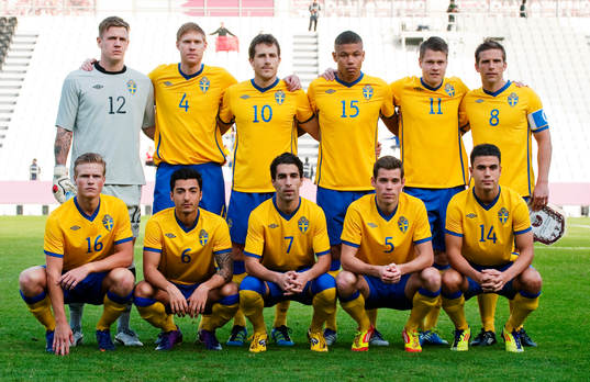 Startelva. Övre raden från vänster: Johan Dahlin,