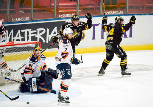 Victor Ahlström, AIK och Daniel Rudslätt, AIK, jubel