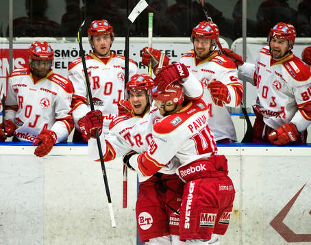Henrik Björklund och Ziga Pavlin, Troja-Ljungby, jubel