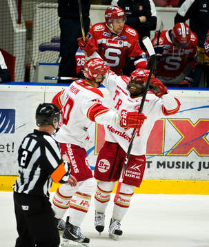 Ziga Pavlin och Carl Gustafsson, Troja-Ljungby, jubel