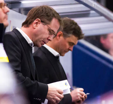 Ulf Dahlén, tränare och Thomas Ljungbergh, assisterande