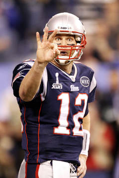 New York Giants - New England Patriots: Tom Brady (12), New