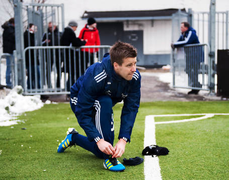 Pontus Farnerud gör sin första träning