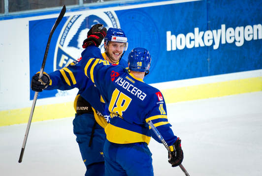 Jonas Andersson och Simon Hjalmarsson, Sverige jubel