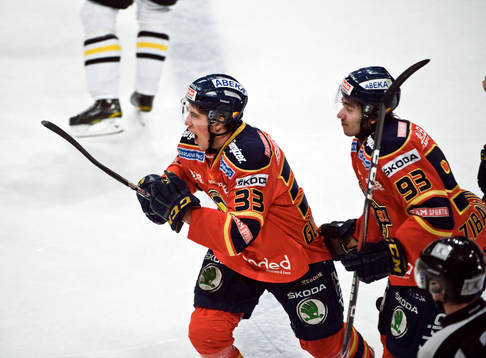 Erik Gustafsson och Mika Zibanejad, Djurgården  (Jubel)