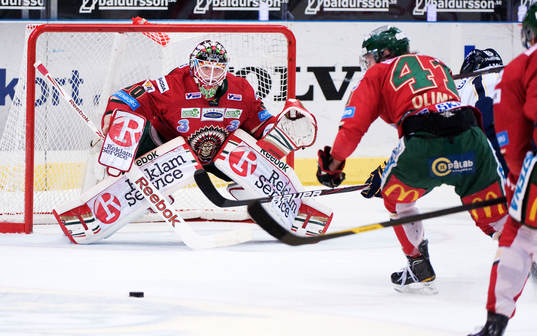 Frederik Andersen, målvakt, Mathis Olimb, Frölunda, hakar