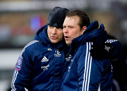 Magnus Edlund, assisterande tränare, Mikael Stahre,