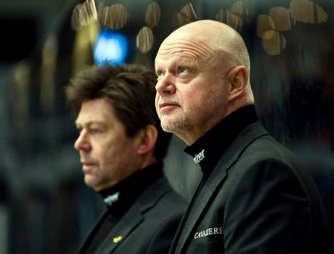 Gunnar Persson, assisterande tränare och Roger Melin,