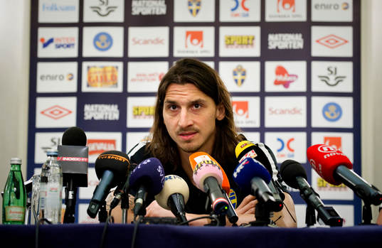 Zlatan Ibrahimovic på podiet