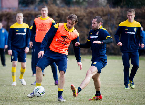 Johan Elmander och Emir Bajrami