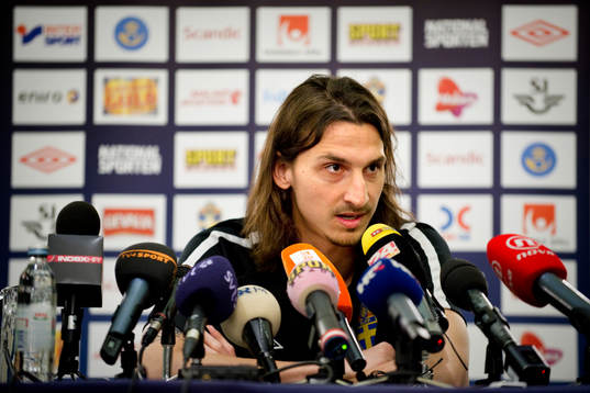 Zlatan Ibrahimovic på podiet