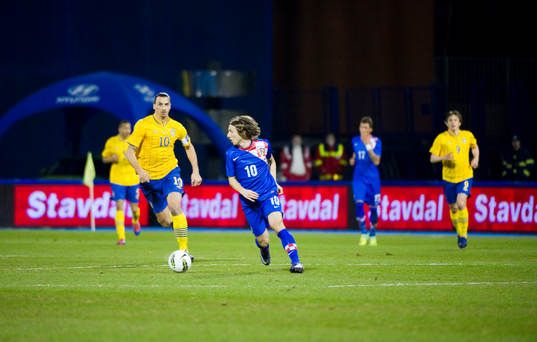 Fotboll, Träningsmatch, Kroatien - Sverige
