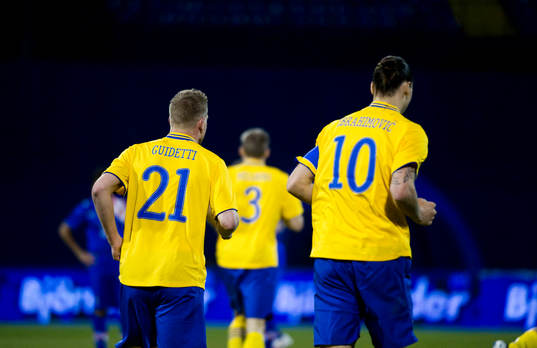 John Guidetti och Zlatan Ibrahimovic, Sverige