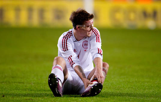 Nicklas Bendtner, Danmark, har ont i foten, skadad, skada