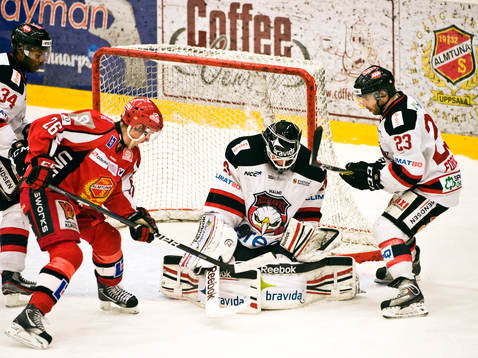 Stefan Gråhns,  Almtuna, Pontus Sjögren, målvakt och