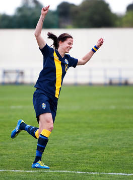 Lotta Schelin, Sverige, jubel