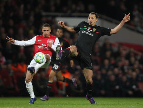 Zlatan Ibrahimovic, Milan och Kieran Gibbs, Arsenal