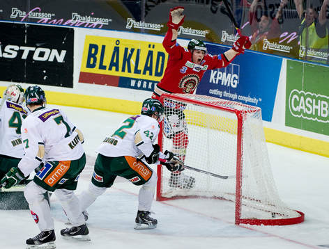 Johan Sundström, Frölunda, gör 1-0, jubel